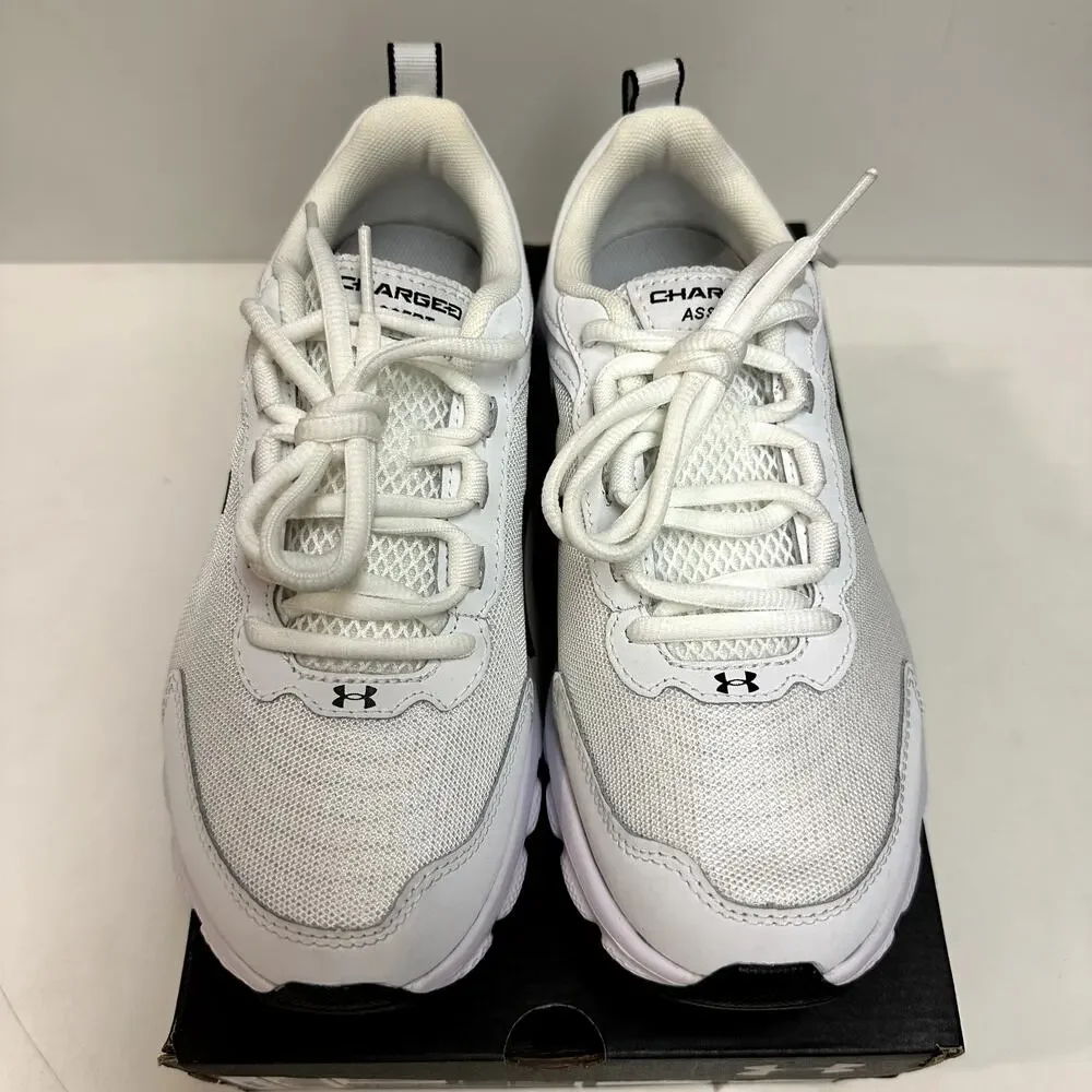 NIB NOS Under Armour W Charged Assert 9 White Sneaker Mesh Runner 7 Wide (D) - Picture 4 of 9